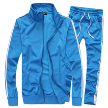 Load image into Gallery viewer, Brand Men Sportswear Sets Running Sports Fitness Tracksuit Male Two Pieces Sweatshirt+Sweatpant Gym Clothing Trainingspak Mannen