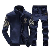 Load image into Gallery viewer, Brand Men Sportswear Sets Running Sports Fitness Tracksuit Male Two Pieces Sweatshirt+Sweatpant Gym Clothing Trainingspak Mannen