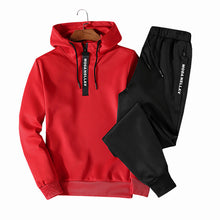 Load image into Gallery viewer, Sets Tracksuit Men Autumn Winter Hooded Sweatshirt Drawstring Outfit Sportswear 2019 Male Suit Pullover Two Piece Set Casual